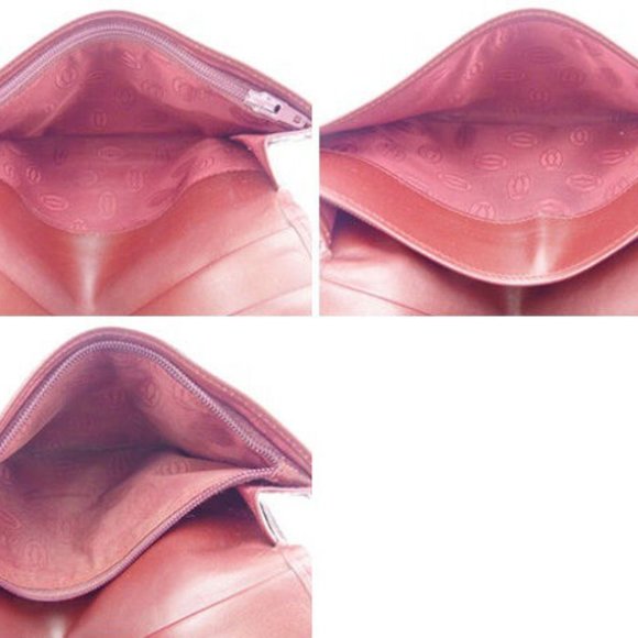 Cartier Wallet Purse Long Wallet Mastline Red Gold Woman Authentic Used Y4112 - Picture 7 of 7